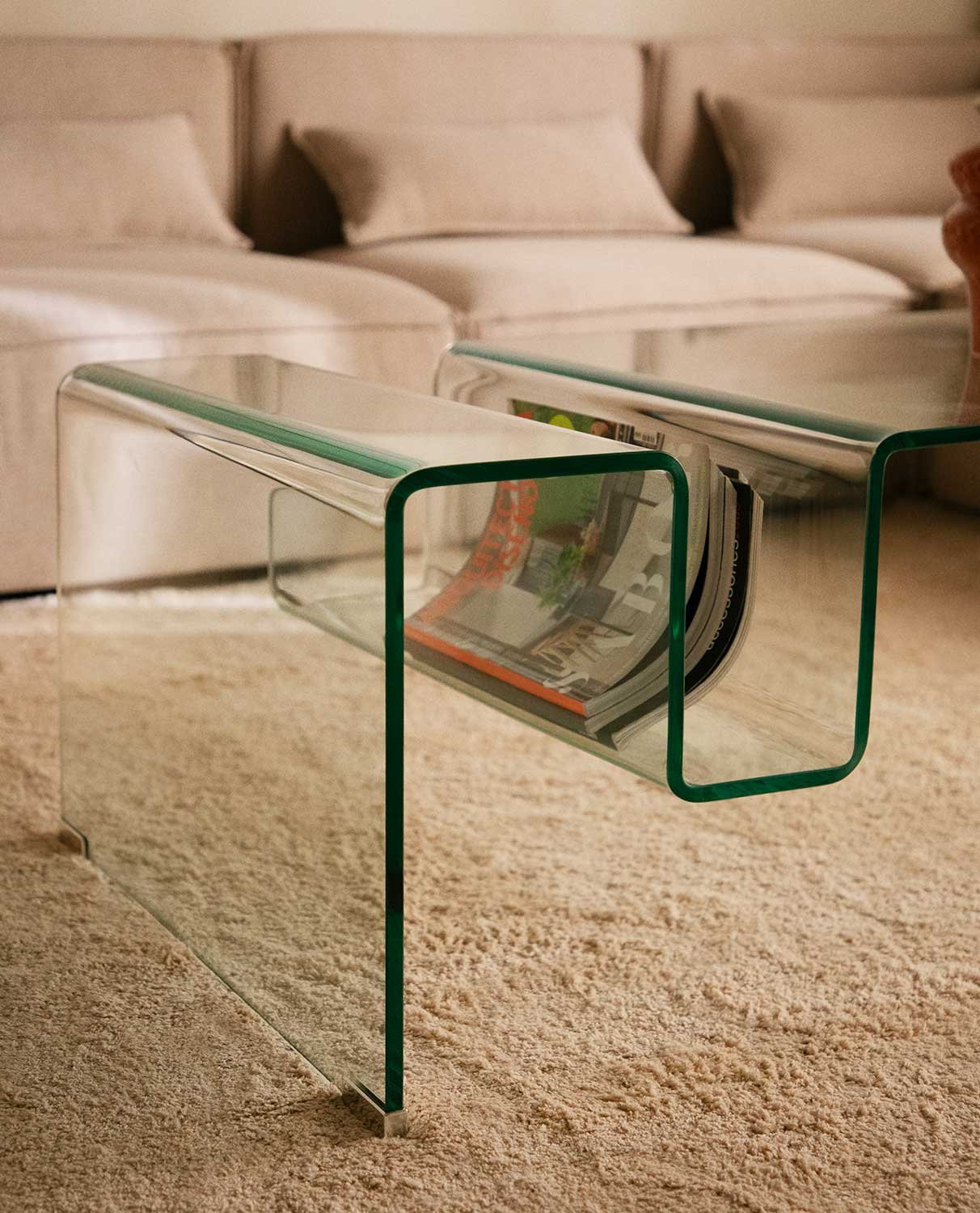 verre courbee